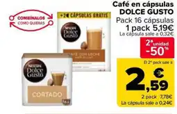 Carrefour Market DOLCE GUSTO Café en cápsulas oferta
