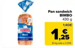Carrefour Market BIMBO Pan sandwich oferta