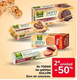 Carrefour Market GULLÓN En todas las galletas zero sin azúcares. oferta