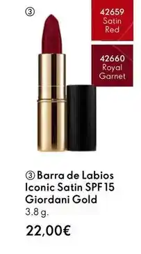 Oriflame Oriflame - barra de labios iconic satin spf 15 giordani gold oferta