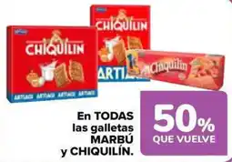 Carrefour Market MARBÚ y CHIQUILÍN En todas las galletas oferta