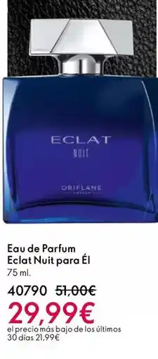 Oriflame Eau de parfum eclat nuit para él oferta