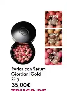 Oriflame Giordani - perlas con serum oferta