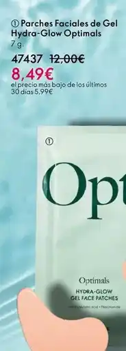 Oriflame Parchas faciales de gel hydra glow optimals oferta