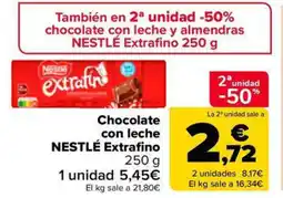 Carrefour Market NESTLÉ Chocolate con leche Extrafino oferta