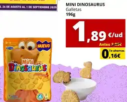 Tu Trébol Hipermercados Dinosaurus - mini galletas oferta