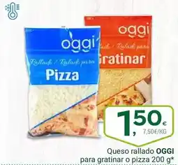 Supermercados Dani OGGI Queso rallado para gratinar o pizza oferta