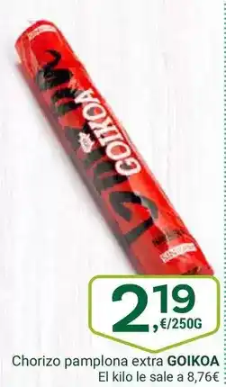Supermercados Dani GOIKOA Chorizo pamplona extra oferta