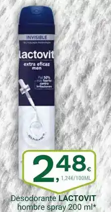 Supermercados Dani LACTOVIT Desodorante hombre spray oferta