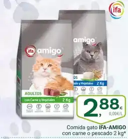 Supermercados Dani IFA AMIGO comida gato con carne o pescado oferta