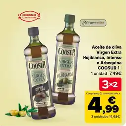 Carrefour Market COOSUR Aceite de oliva Virgen Extra Hojiblanca, Intenso o Arbequina oferta