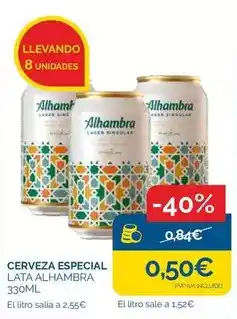 Cash Ecofamilia Alhambra - cerveza especial oferta