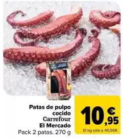 Carrefour Market Carrefour - patas de pulpo cocido el mercado oferta