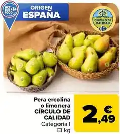 Carrefour Market Origen - pera ercolina o limonera oferta