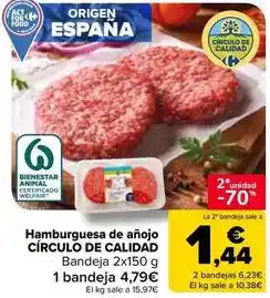 Carrefour Market Origen - hamburguesa de añojo oferta