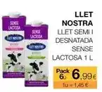 Plusfresc Llet nostra - llet semi i desnatada sense lactosa 1 l oferta