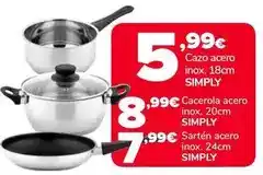 Supeco Simply - cazo acero inox 18 cm oferta