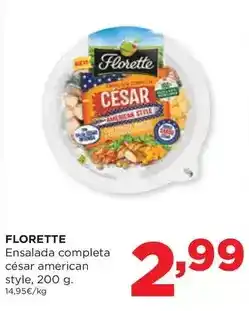 Alimerka Florette - ensalada completa cesar american style oferta