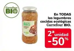 Carrefour Market En todas las legumbres cocidas ecológicas carrefour bio. oferta