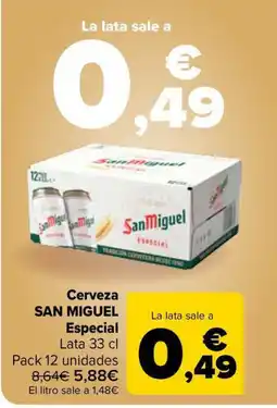 Carrefour Market SAN MIGUEL Cerveza Especial oferta