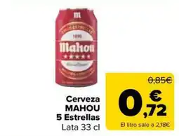 Carrefour Market MAHOU Cerveza 5 Estrellas oferta