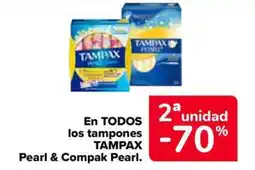 Carrefour Market TAMPAX En todos los tampones pearl & compak pearl. oferta
