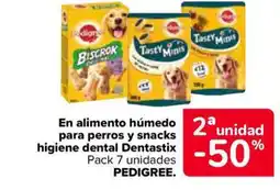 Carrefour Market PEDIGREE En alimento húmedo para perros y snacks higiene dental Dentastix oferta