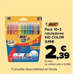 Carrefour Market BIC Pack 10+2 rotuladores kid color oferta