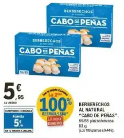 E.Leclerc CABO DE PEÑAS Berberechos al natural oferta