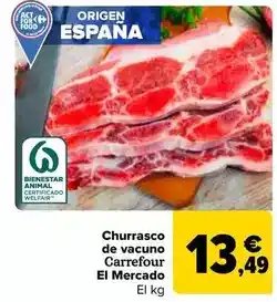 Carrefour Market Carrefour - churrasco de vacuno oferta