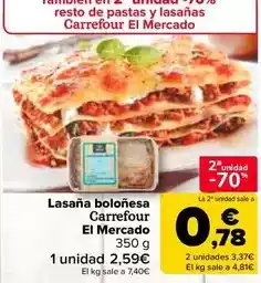 Carrefour Market Carrefour - lasaña boloñesa oferta