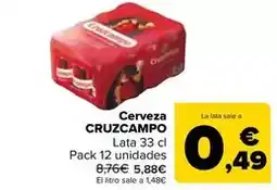 Carrefour Market Cruzcampo - cerveza oferta