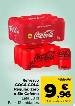 Carrefour Market Coca-cola - refresco regular, zero o sin cafeina oferta
