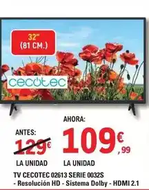 E.Leclerc Cecotec - tv cecotec 02613 serie 0032s oferta