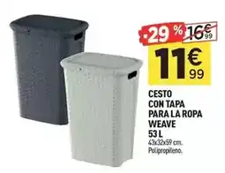 Centrakor Cesto con tapa para la ropa weave oferta
