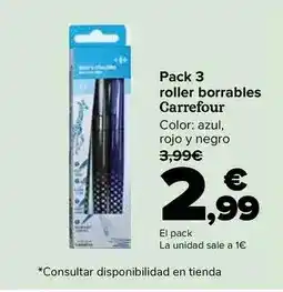 Carrefour Market Carrefour - pack 3 roller borrables oferta