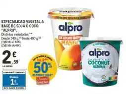 E.Leclerc ALPRO Especialidad vegetal a base de soja o coco oferta
