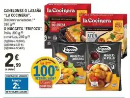 E.Leclerc LA COCINERA FRIPOZO Canelones o lasaña o nuggets oferta