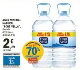 E.Leclerc FONT VELLA Agua mineral natural oferta