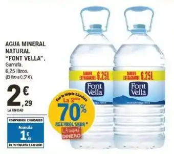 E.Leclerc FONT VELLA Agua mineral natural oferta