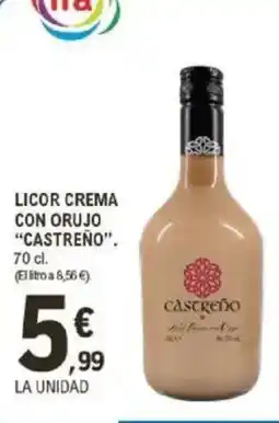 E.Leclerc CASTREÑO Licor crema con orujo oferta