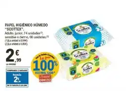 E.Leclerc SCOTTEX Papel higiénico húmedo oferta