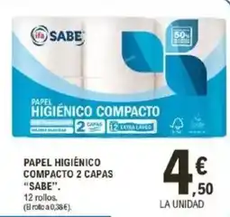 E.Leclerc IFA SABE Papel higiénico compacto 2 capas oferta