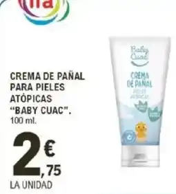E.Leclerc BABY CUAC Crema de pañal para pieles atópicas oferta