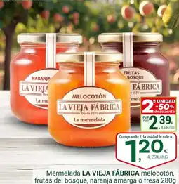 Supermercados Dani LA VIEJA FÁBRICA Mermelada melocotón frutas del bosque, naranja amarga o fresa oferta