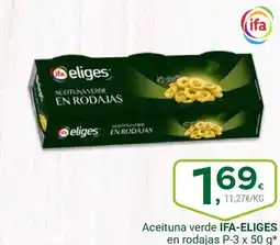 Supermercados Dani IFA-ELIGES Aceituna verde en rodajas oferta