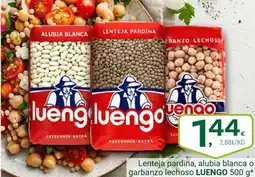 Supermercados Dani LUENGO Lenteja pardina, alubia blanca o garbanzo lechoso oferta
