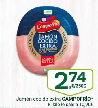 Supermercados Dani CAMPOFRÍO Jamón cocido extra oferta