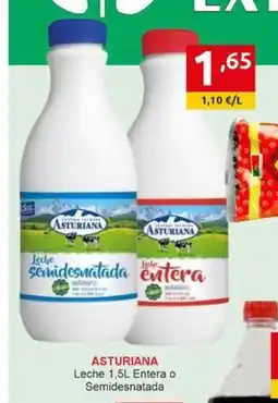 Supermercados Extremadura ASTURIANA Leche Entera o Semidesnatada oferta