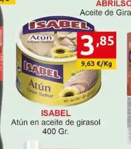 Supermercados Extremadura ISABEL Atún en aceite de girasol oferta